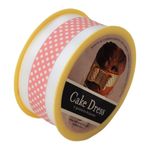 Casa si Gradina - Decoratiuni - Decoratiuni petrecere - Accesorii pentru petrecere - Banda decorativa Cake Dress, pentru torturi si prajituri, 4.5cm x 20m, Mini Dots Roz - Infinity.ro