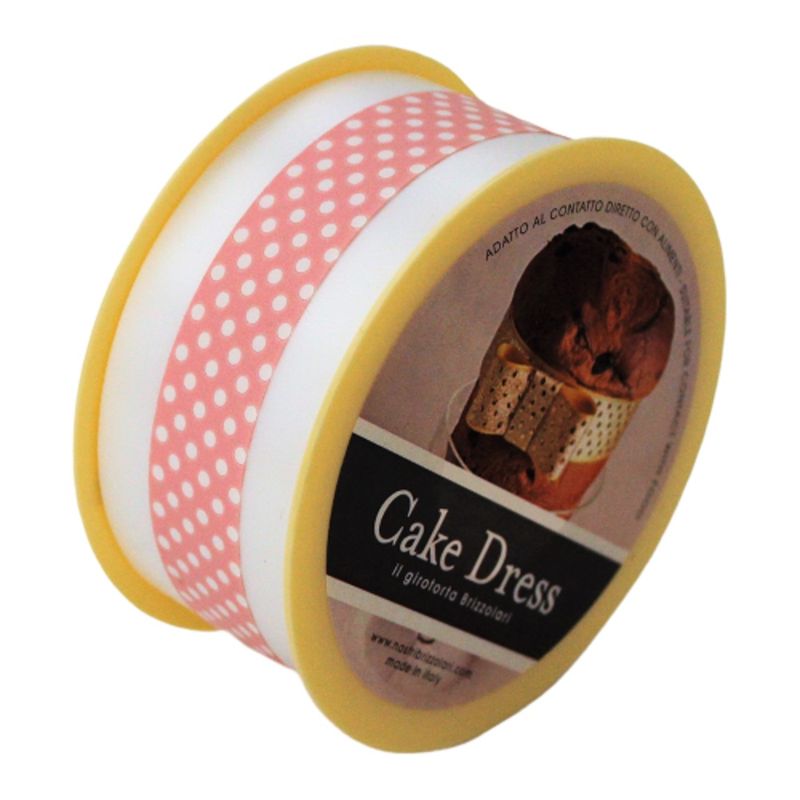 Casa si Gradina - Decoratiuni - Decoratiuni petrecere - Accesorii pentru petrecere - Banda decorativa Cake Dress, pentru torturi si prajituri, 4.5cm x 20m, Mini Dots Roz - Infinity.ro
