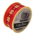 Casa si Gradina - Decoratiuni - Decoratiuni petrecere - Accesorii pentru petrecere - Banda decorativa Cake Dress, pentru torturi si prajituri, 4.5cm x 20m, Traditional Rosu - Infinity.ro