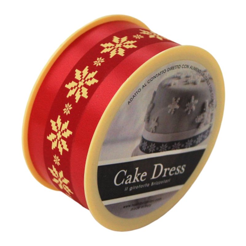 Casa si Gradina - Decoratiuni - Decoratiuni petrecere - Accesorii pentru petrecere - Banda decorativa Cake Dress, pentru torturi si prajituri, 4.5cm x 20m, Traditional Rosu - Infinity.ro