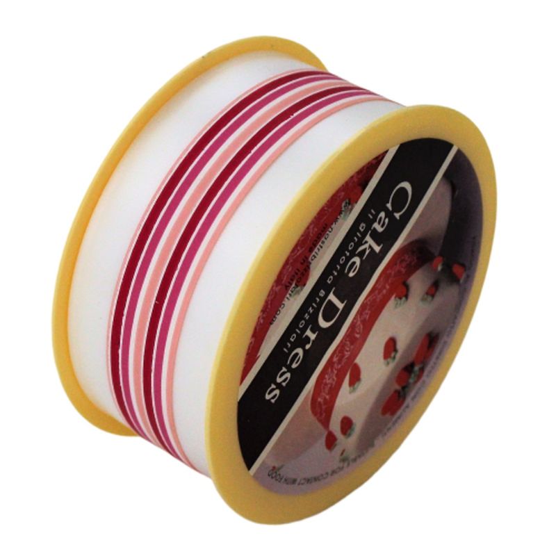 Casa si Gradina - Decoratiuni - Decoratiuni petrecere - Accesorii pentru petrecere - Banda decorativa Cake Dress, pentru torturi si prajituri, 4.5cm x 20m, Mini Stripes Roz - Infinity.ro