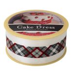 Casa si Gradina - Decoratiuni - Decoratiuni petrecere - Accesorii pentru petrecere - Banda decorativa Cake Dress, pentru torturi si prajituri, 4.5cm x 20m, Christmas Argintiu - Infinity.ro