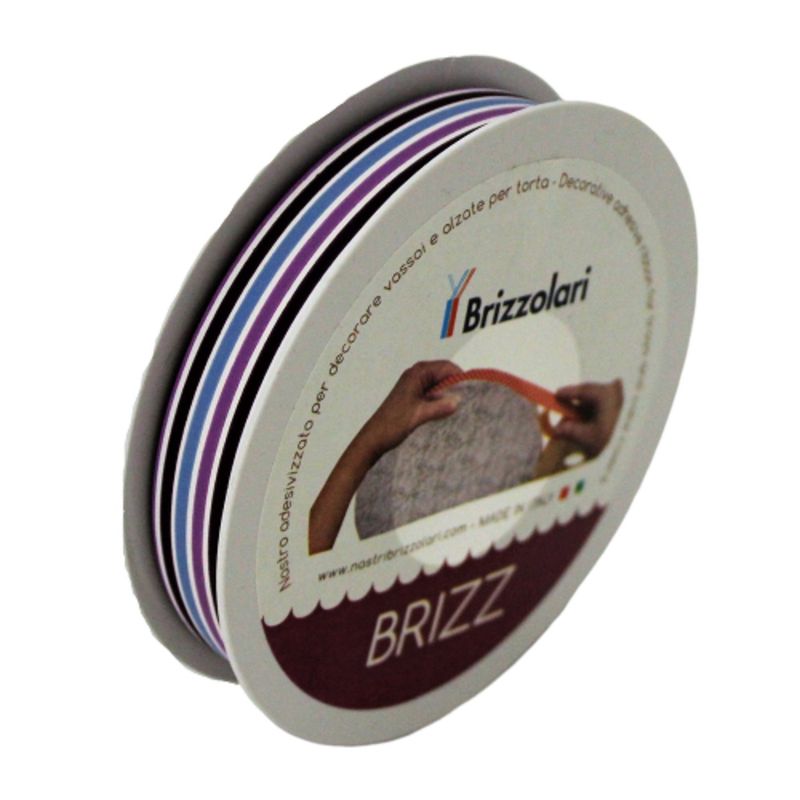 Casa si Gradina - Decoratiuni - Decoratiuni petrecere - Accesorii pentru petrecere - Banda Adeziva Decorativa Brizz Mini Stripes Mov, 25 m - Infinity.ro