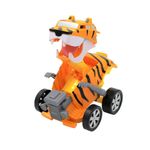 Jucarii, Copii si Bebe - Jucarii si jocuri - Vehicule si jucarii cu telecomanda - Masinute - Masinuta galbena convertibila tip robot Tiger - Infinity.ro