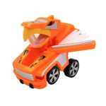 Jucarii, Copii si Bebe - Jucarii si jocuri - Vehicule si jucarii cu telecomanda - Masinute - Masinuta portocalie convertibila tip robot Eagle - Infinity.ro