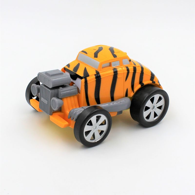 Jucarii, Copii si Bebe - Jucarii si jocuri - Vehicule si jucarii cu telecomanda - Masinute - Masinuta galbena convertibila tip robot Tiger - Infinity.ro