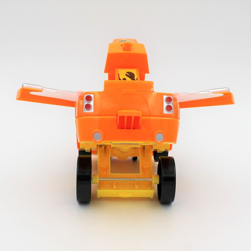 Jucarii, Copii si Bebe - Jucarii si jocuri - Vehicule si jucarii cu telecomanda - Masinute - Masinuta portocalie convertibila tip robot Eagle - Infinity.ro