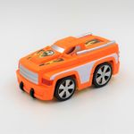 Jucarii, Copii si Bebe - Jucarii si jocuri - Vehicule si jucarii cu telecomanda - Masinute - Masinuta portocalie convertibila tip robot Eagle - Infinity.ro