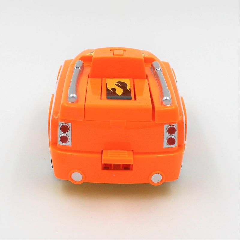 Jucarii, Copii si Bebe - Jucarii si jocuri - Vehicule si jucarii cu telecomanda - Masinute - Masinuta portocalie convertibila tip robot Eagle - Infinity.ro