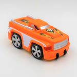 Jucarii, Copii si Bebe - Jucarii si jocuri - Vehicule si jucarii cu telecomanda - Masinute - Masinuta portocalie convertibila tip robot Eagle - Infinity.ro