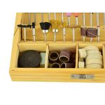 Casa si Gradina/Constructii/Scule electrice si accesorii/Accesorii polizare si slefuire - Set 100 accesorii pentru minipolizor, Geko G01210 - Infinity.ro