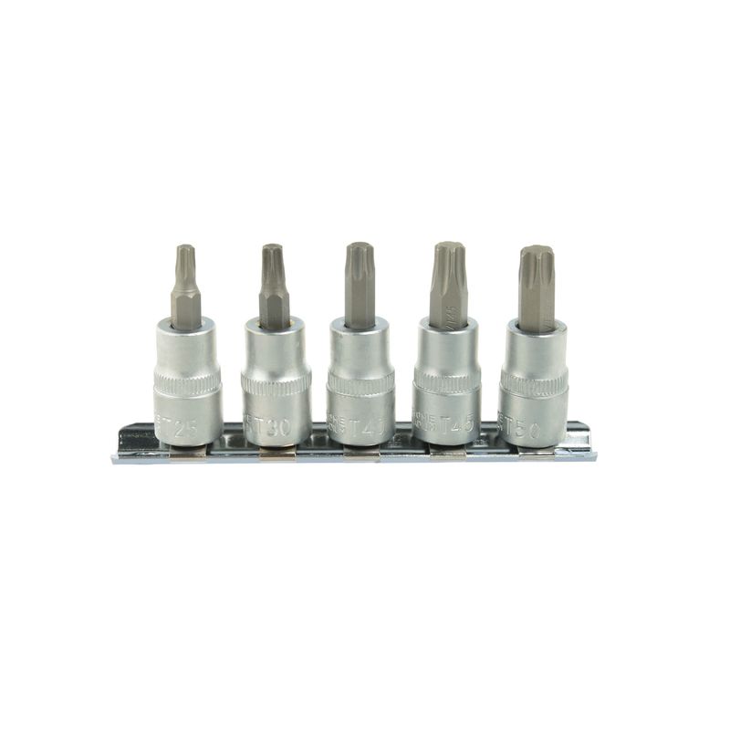 Casa si Gradina/Constructii/Scule de mana si unelte/Chei si truse chei - Set chei torx 5 piese, T25-50  3/8", Geko G13560 - Infinity.ro