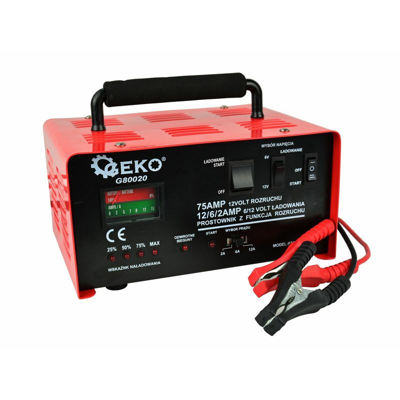 Auto si Moto/Reparatii si depanare/Redresoare - Redresor acumulatori auto cu functie de pornire 75A 6/12V, GEKO G80020 - Infinity.ro