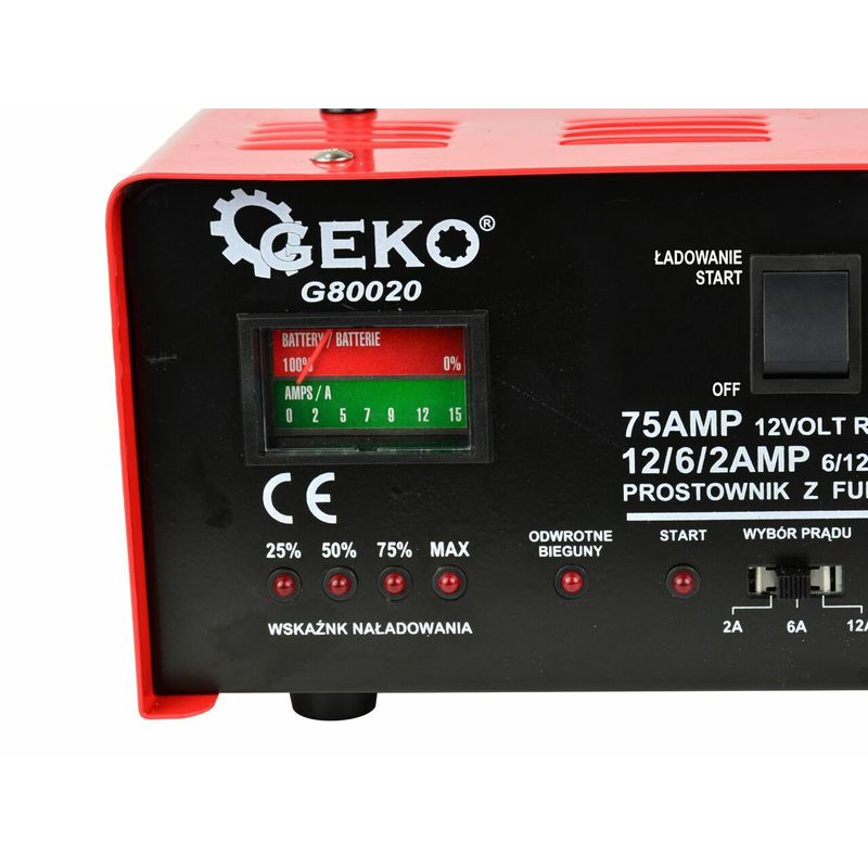 Auto si Moto/Reparatii si depanare/Redresoare - Redresor acumulatori auto cu functie de pornire 75A 6/12V, GEKO G80020 - Infinity.ro