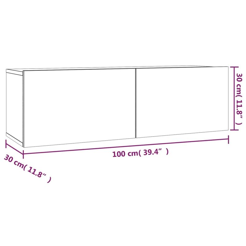 Casa si Gradina - Mobilier - Seturi de mobilier - Seturi living - Set dulapuri TV, 2 piese, stejar fumuriu, lemn prelucrat, lăţime 80/100 cm - Infinity.ro