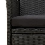 Casa si Gradina - Gradina si terasa - Mobilier exterior - Seturi mobila gradina - Set mobilier de exterior cu perne, 7 piese, negru, poliratan - Infinity.ro