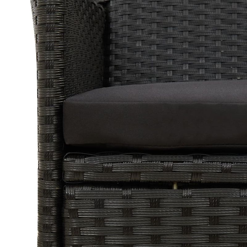 Casa si Gradina - Gradina si terasa - Mobilier exterior - Seturi mobila gradina - Set mobilier de exterior cu perne, 7 piese, negru, poliratan - Infinity.ro