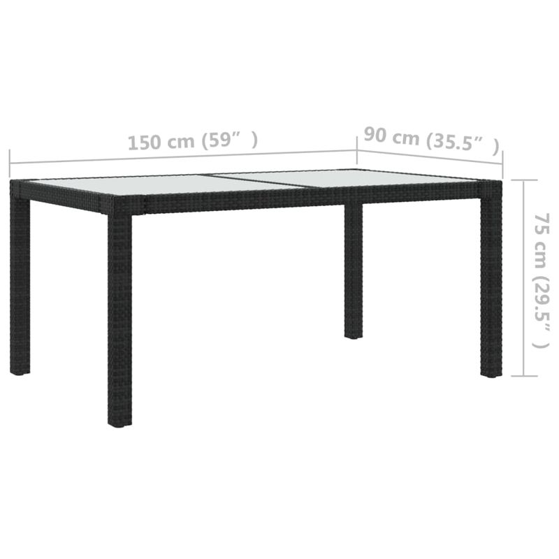 Casa si Gradina - Gradina si terasa - Mobilier exterior - Seturi mobila gradina - Set mobilier de exterior cu perne, 7 piese, negru, poliratan - Infinity.ro