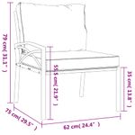 Casa si Gradina - Gradina si terasa - Mobilier exterior - Seturi mobila gradina - Set mobilier de gradina cu perne nisipii, 7 piese, otel, model 4x mijloc + 2x scaun + masă - Infinity.ro