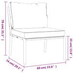 Casa si Gradina - Gradina si terasa - Mobilier exterior - Seturi mobila gradina - Set mobilier de gradina cu perne nisipii, 7 piese, otel, model 4x mijloc + 2x scaun + masă - Infinity.ro