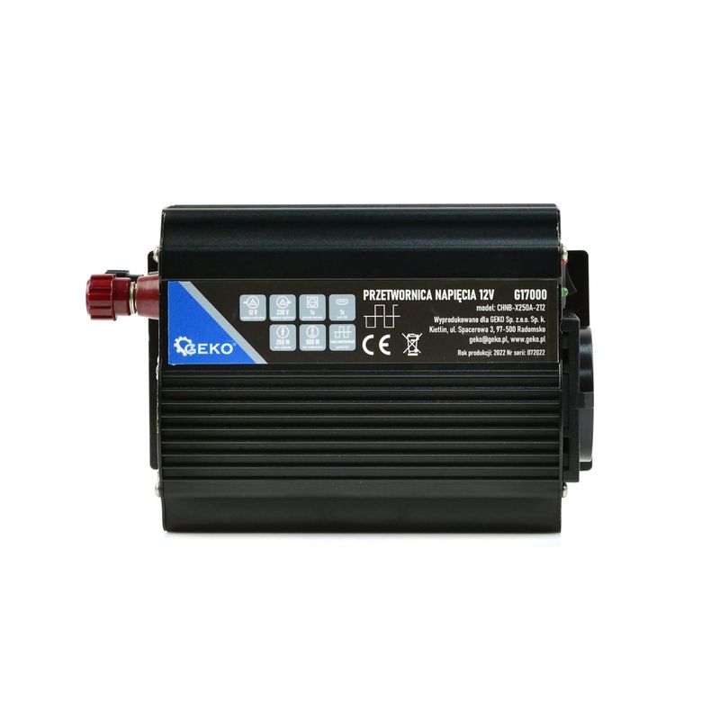 Auto si Moto - Reparatii si depanare - Invertoare auto - Convertor de tensiune 12V-230V 250/500W, GEKO G17000 - Infinity.ro