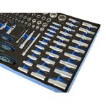 Casa si Gradina - Constructii - Scule de mana si unelte - Chei si truse chei - Set chei cu clichet 1/4"-1/2", 80 piese, GEKO G10833A - Infinity.ro
