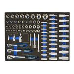 Casa si Gradina - Constructii - Scule de mana si unelte - Chei si truse chei - Set chei cu clichet 1/4"-1/2", 80 piese, GEKO G10833A - Infinity.ro