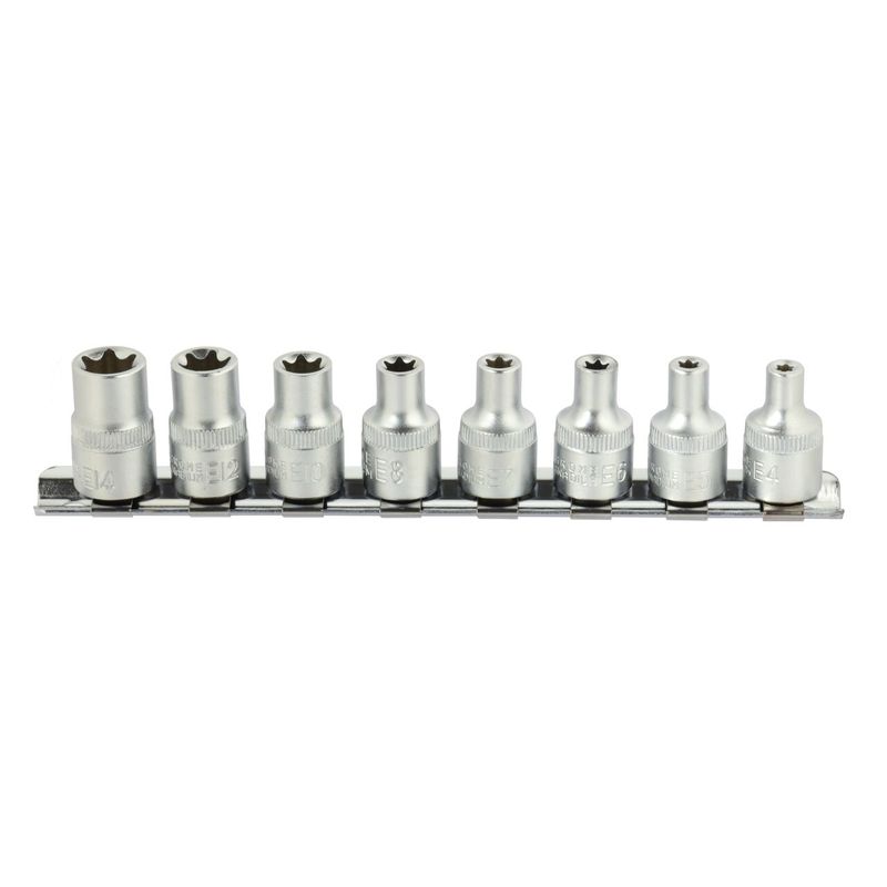 Casa si Gradina - Constructii - Scule de mana si unelte - Chei si truse chei - Set chei tubulare 3/8"  8 piese CRV 4-14mm suport metalic, GEKO G13530 - Infinity.ro