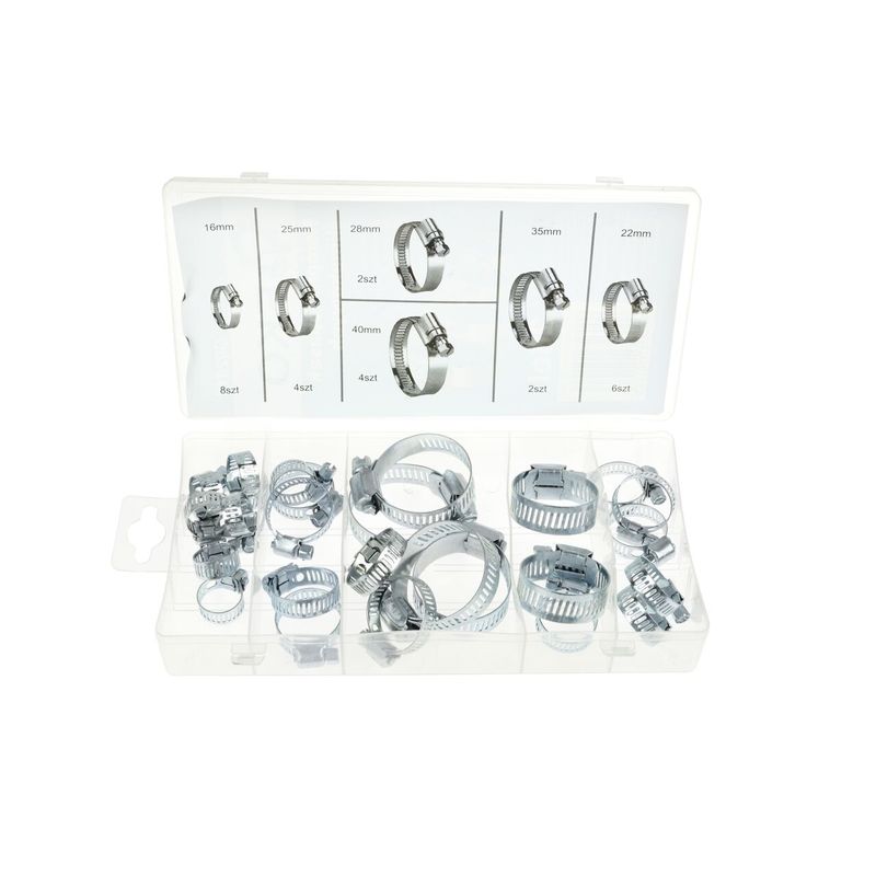 Casa si Gradina - Electrice - Echipamente electrice - Accesorii compresoare - Set 26 de coliere 16-40mm, GEKO G02812 - Infinity.ro