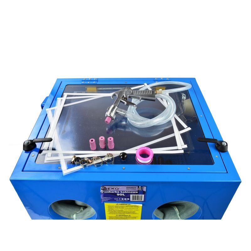Casa si Gradina - Electrice - Echipamente electrice - Accesorii compresoare - Cabina de sablat cu capacitate de 90L, Geko G02021 - Infinity.ro