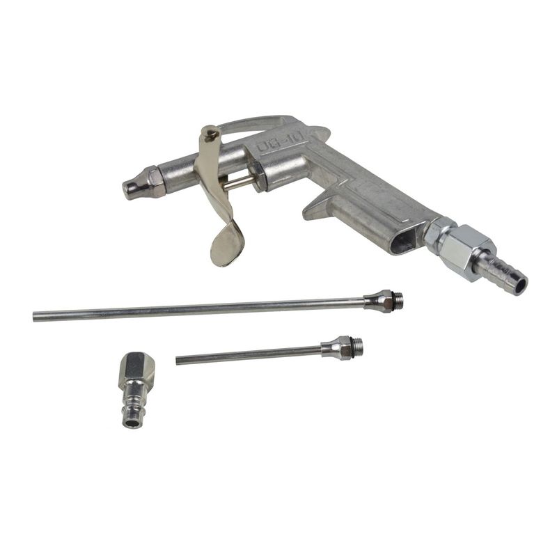 Casa si Gradina/Electrice/Echipamente electrice/Accesorii compresoare - Pistol pentru suflat + 5 accesorii 1/4" 10bar, GEKO G01163 - Infinity.ro