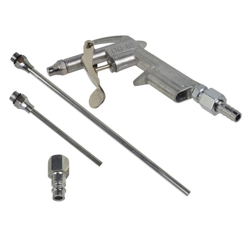 Casa si Gradina/Electrice/Echipamente electrice/Accesorii compresoare - Pistol pentru suflat + 5 accesorii 1/4" 10bar, GEKO G01163 - Infinity.ro