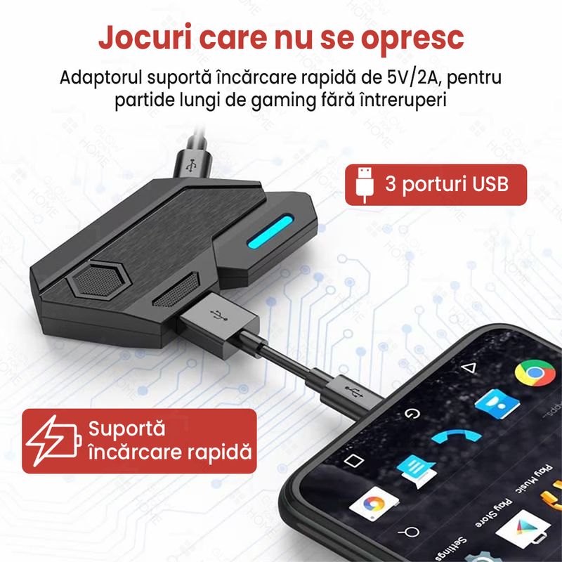 PC, gaming si accesorii - Periferice PC - Tastaturi - Kit gaming cu tastatura iluminata gaming 39 taste one hand si mouse, Bluetooth,Android, iOS, PC, 1600/2400/3200 DPI, RGB - Infinity.ro