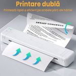 PC, gaming si accesorii - Imprimante, scanere & consumabile - Imprimante - Imprimante termice - Imprimanta termica portabila A4, GlowforHome, aplicatie compatibila cu iOS/Android/Windows/MAC, 1000 mAh, alb - Infinity.ro