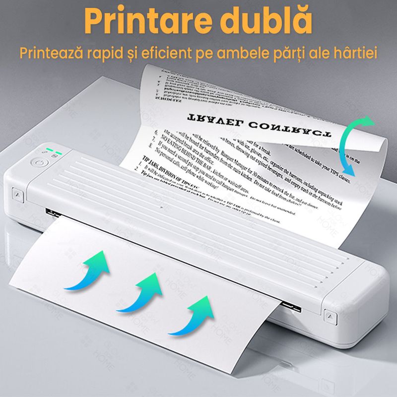 PC, gaming si accesorii - Imprimante, scanere & consumabile - Imprimante - Imprimante termice - Imprimanta termica portabila A4, GlowforHome, aplicatie compatibila cu iOS/Android/Windows/MAC, 1000 mAh, alb - Infinity.ro