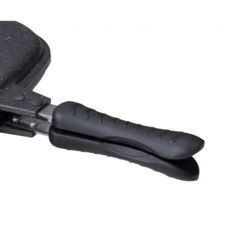 Casa si Gradina - Bucatarie si vesela - Vase pentru gatit - Tigai si seturi - Tigaie dubla ZILAN ZLN-9522,culoare negru Diametru 30 cm, garnitura silicon rezerva, - Infinity.ro