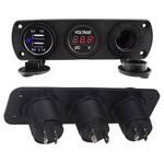 Sport si Outdoor - Ciclism - Accesorii pentru biciclete - Suporturi accesorii biciclete - Priza de Bricheta Universala, etansa, cu Voltmetru si incarcare 2 x USB, pentru vehicule offroad - Infinity.ro