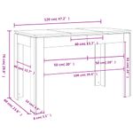 Casa si Gradina - Mobilier - Mese si birouri - Mese bucatarie si dining - Masa de bucatarie, stejar fumuriu, 120x60x76 cm, lemn prelucrat - Infinity.ro