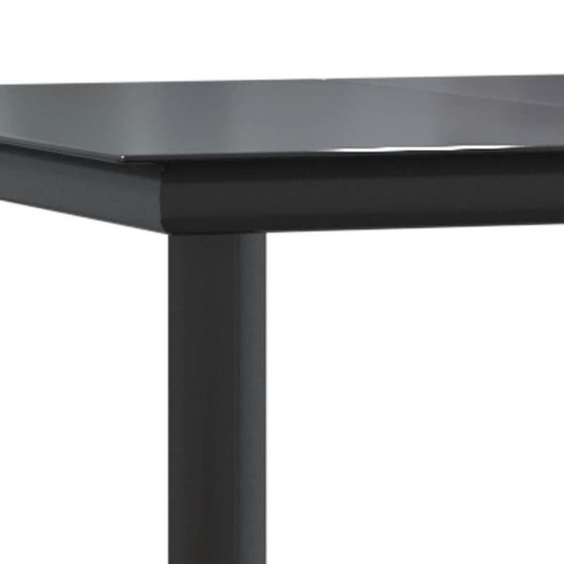 Casa si Gradina - Gradina si terasa - Mobilier exterior - Seturi mobila gradina - Set mobilier de gradina, 9 piese, negru, otel si textilena - Infinity.ro