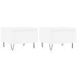 Casa si Gradina - Mobilier - Mese si birouri - Masute de cafea - Masute de cafea, 2 buc., alb, 50x46x35 cm, lemn prelucrat - Infinity.ro