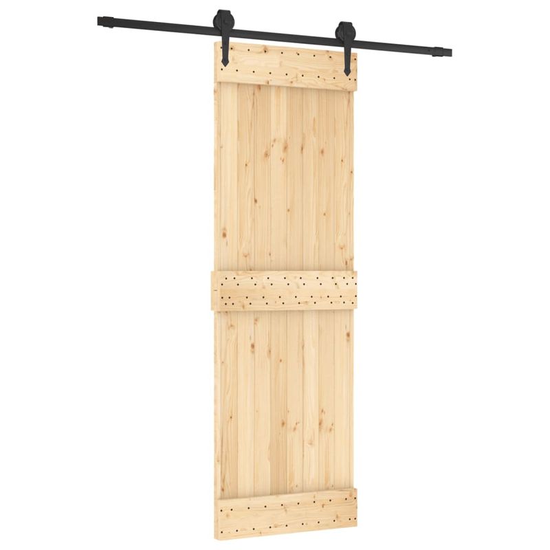 Casa si Gradina/Constructii/Usi interior, exterior si garaj/Usi interior - Usa glisanta cu set de feronerie 70x210 cm, lemn masiv de pin - Infinity.ro