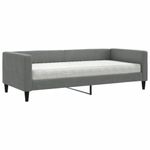 Casa si Gradina - Mobilier - Paturi si accesorii - Paturi - Pat de zi cu saltea, gri inchis, 90x200 cm, textil - Infinity.ro