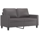 Casa si Gradina - Mobilier - Canapele si coltare - Canapele - Canapea cu 2 locuri, gri, 120 cm, piele ecologica - Infinity.ro