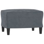 Casa si Gradina - Mobilier - Canapele si coltare - Canapele - Canapea cu 3 locuri si taburet, gri inchis, 180 cm, catifea - Infinity.ro