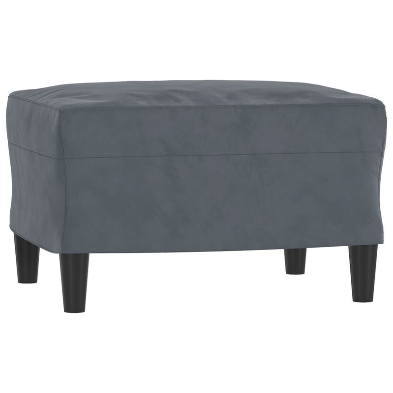 Casa si Gradina - Mobilier - Canapele si coltare - Canapele - Canapea cu 3 locuri si taburet, gri inchis, 180 cm, catifea - Infinity.ro