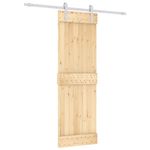 Casa si Gradina/Constructii/Usi interior, exterior si garaj/Usi interior - Usa glisanta cu set de feronerie 70x210 cm, lemn masiv de pin - Infinity.ro