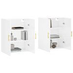 Casa si Gradina - Mobilier - Comode si corpuri - Comode - Dulapuri montaj pe perete, 2 buc, alb extralucios, 69,5x34x90cm, model auriu model tub - Infinity.ro