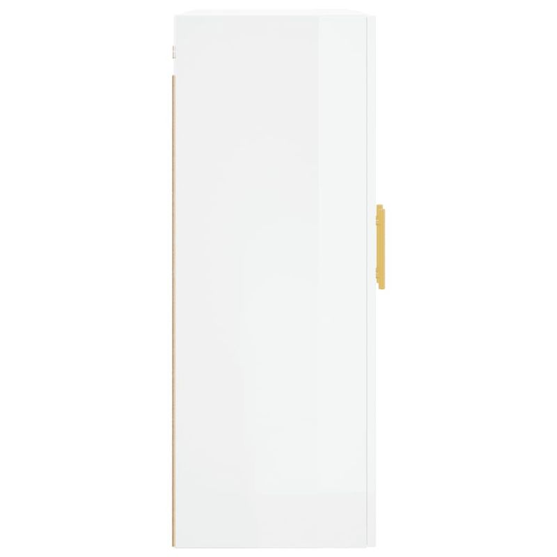 Casa si Gradina - Mobilier - Comode si corpuri - Comode - Dulapuri montaj pe perete, 2 buc, alb extralucios, 69,5x34x90cm, model auriu model tub - Infinity.ro