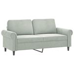 Casa si Gradina - Mobilier - Canapele si coltare - Canapele - Canapea cu 2 locuri, gri deschis, 140 cm, catifea - Infinity.ro
