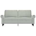 Casa si Gradina - Mobilier - Canapele si coltare - Canapele - Canapea cu 2 locuri, gri deschis, 140 cm, catifea - Infinity.ro